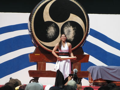 伊勢 日本太鼓祭 大太鼓の橋本美和さん