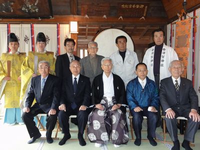 宮司様と総代の皆様
