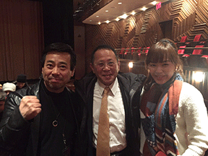 シアターで記念写真