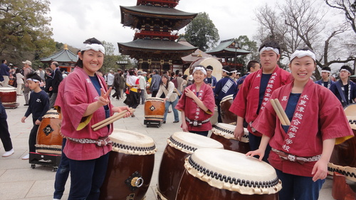 成田山太鼓祭りにて